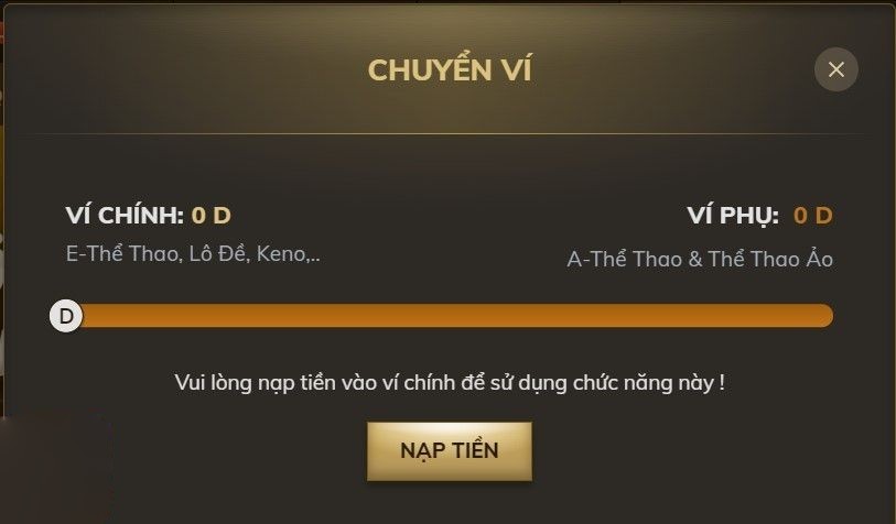 Chuyển quỹ trước khi rút tiền