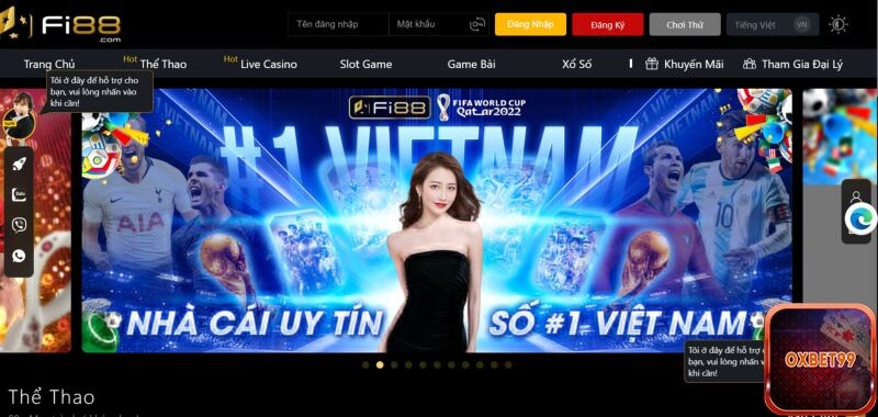 Giao diện Fi88 đẹp mắt