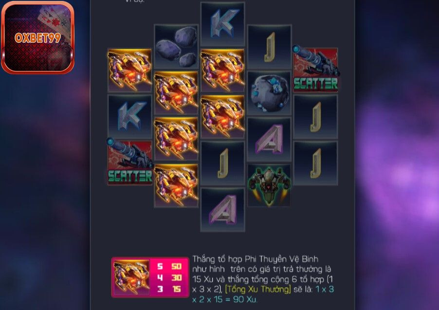 Phần thưởng nổ hũ của game Ngân hà đại chiến Oxbet
